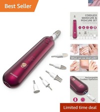Rechargeable Cordless Electric Nail File Set - 5-Speed Manicure & Pedicure Tools