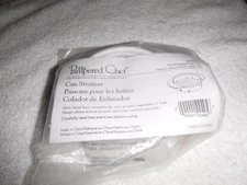 Pampered Chef 2495 Can Strainer with Handles White New Sealed