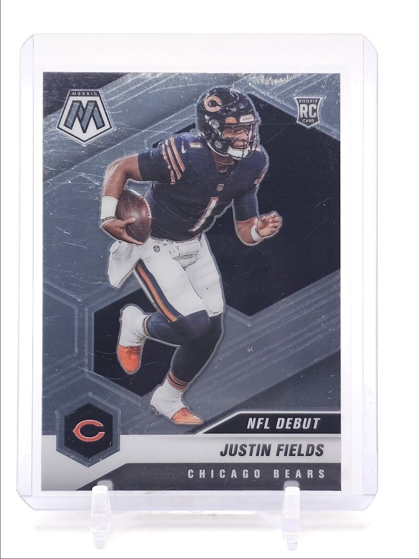 JUSTIN FIELDS 2021 MOSAIC NFL DEBUT ROOKIE FOOTBALL BEARS RC Q2291