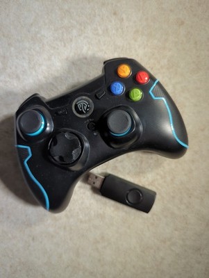 Kabelloser PC Gaming Controller Schwarz Mit USB Empfänger und Batteriefach
