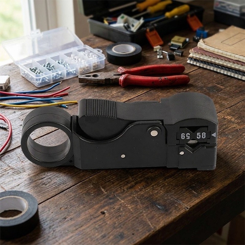 Black Plastic Wire Stripper Tool 110MM for Network Cable Stripping ...