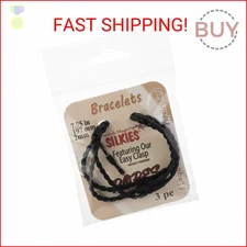 Pepperell Silkies Rope Bracelets 7.75" 3/Pkg, Black