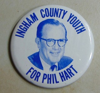 Phil Hart Michigan Senate LARGE campaign pin button political