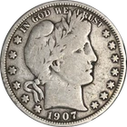 1907-D Barber Half Dollar