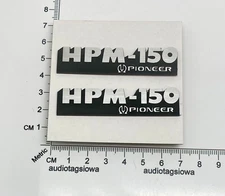 Pioneer HPM-150 Speaker Badge Logo Pair with Pin Back Laminated Acrylic Custom