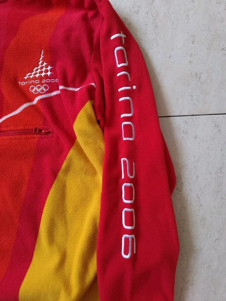 ASICS OLIMPIADI TORINO 2006 PILE SWEATSHIRT OLYMPICS WINTER GAMES OFFICIAL - Imagen 4 de 4