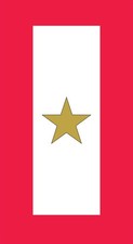 One Gold Star Service Flag Vinyl Decal Sticker Size Mother's Military Service