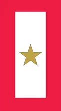 One Gold Star Service Flag Vinyl Decal Sticker Size Mother's Military Service