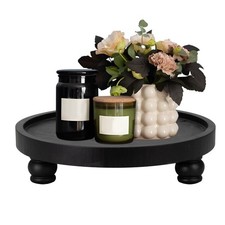 MAONAME Decorative Round Wood Riser for Display, Farmhouse Pedestal Stand for...