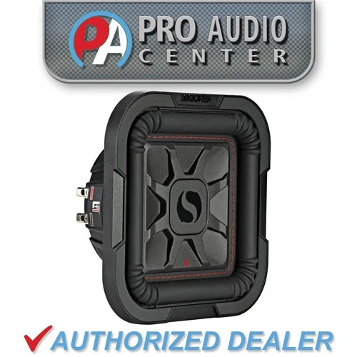 46L7T84 KICKER 8" L7T Thin Solo-Baric Square Subwoofer Sub 350W RMS 4 Ohm DVC