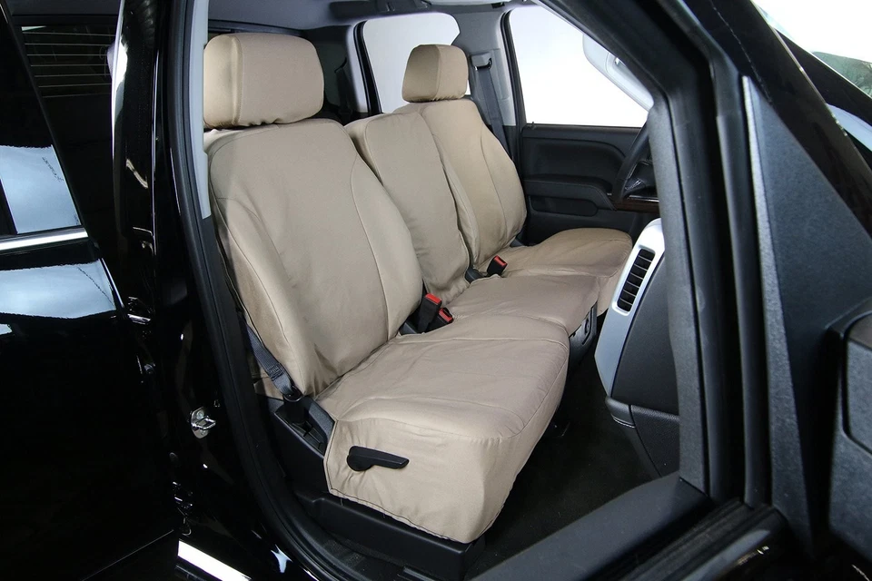 For Audi S7 Sportback 24 Saddleman Canvas 1st Row Tan Custom Seat Covers - Image 3 of 4