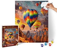 609130858 Paint by Numbers, Hot Air Balloons Paint Pictures for Adults, in...