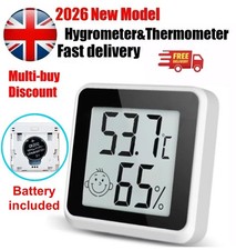 4PCS Digital Thermometer Hygrometer Indoor Temperature Humidity LCD Monitor