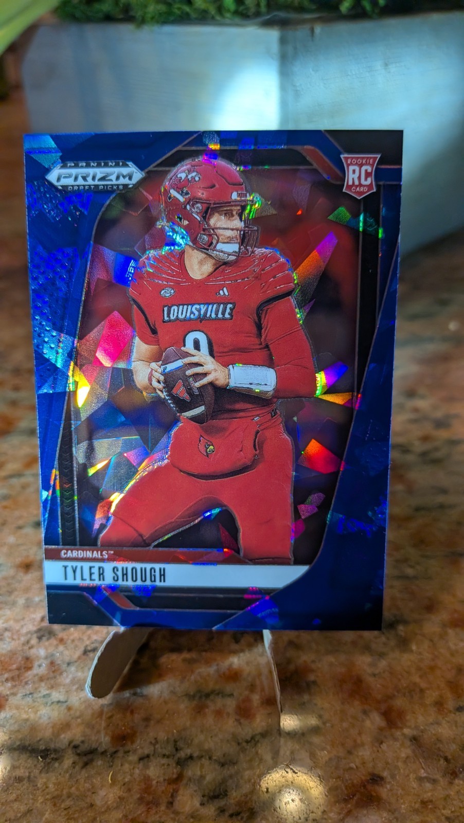 2025 Prizm Draft Picks Tyler Shough Blue Cracked Ice /149 Saints Louisville #49