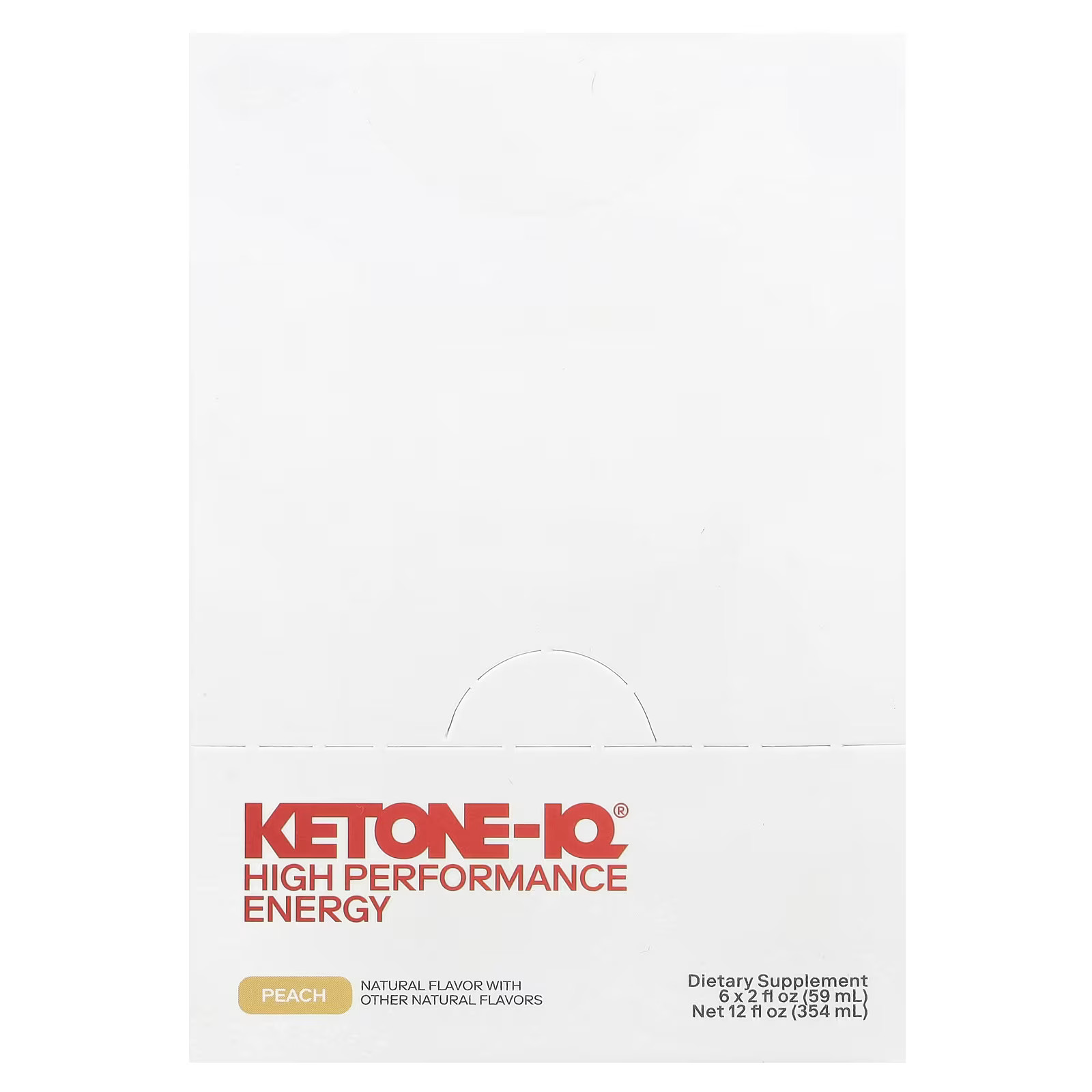 2 X Ketone-IQ, High Performance Energy, Peach, 6 Pack, 2 fl oz (59 ml) Each