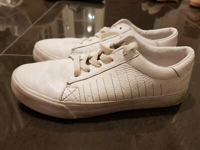 Men's Supra skater white leather low top shoes UK UK