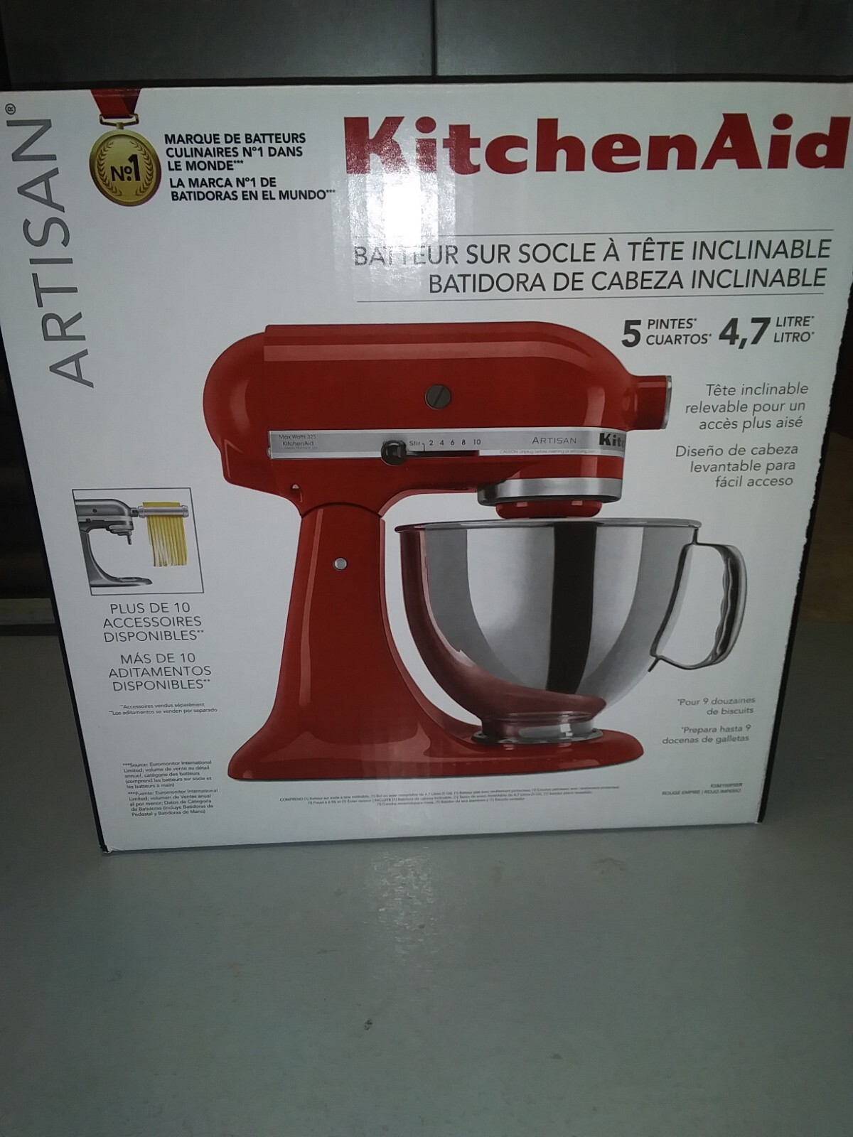KitchenAid Artisan Series 5 Quart TiltHead Stand Mixer Empire Red