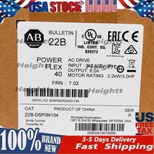 22B-D6P0N104 Allen-Bradley PowerFlex 40 2.2KW/3.0HP AC Drive US Free Tax