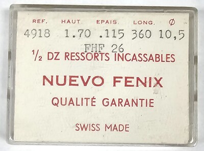 [ 1X ] NOS New Mainspring for FHF 26 Ressort Muelle Zugfeder Molla