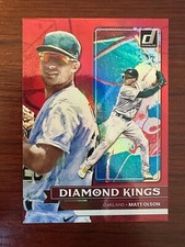 2022 Donruss Matt Olson Holo Red #13 Diamond Kings Oakland A's