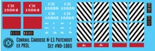 HO Scale - Conrail ex PRSL N-11 Transfer Caboose Decals