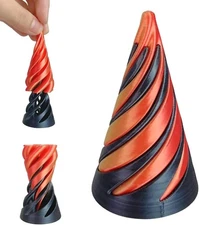 Impossible Cone: HALLOWEEN Cone, Passthrough Sculpture, Fidget Toy Spiral Cone!