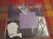 SCRAPBOOK PREMADE PAGE - SPOOKTACULAR - 12 X 12 - 2 PAGES - NEW