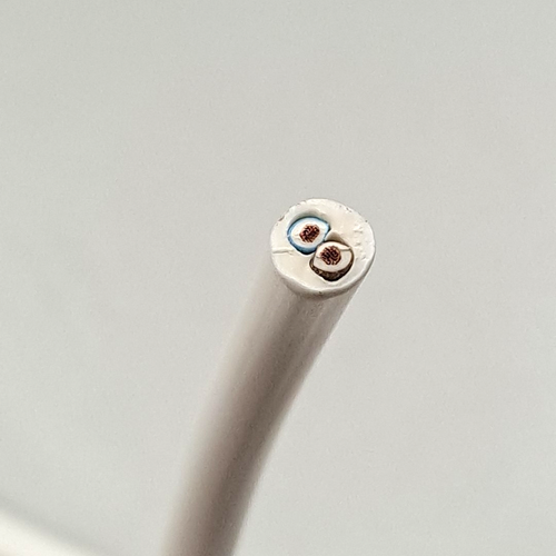 5 Meter x 0,75mm 2-adrig Kabel weiß rund flexibel 6A Beleuchtung Flexleitung H05VV-F - Bild 3 von 6