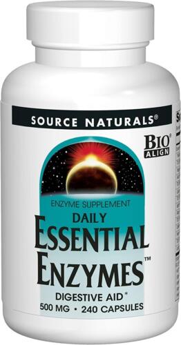 Source Naturals Essentiel Journalier Enzymes 500mg 240 Capsules, Digestion Gut - Photo 1/5