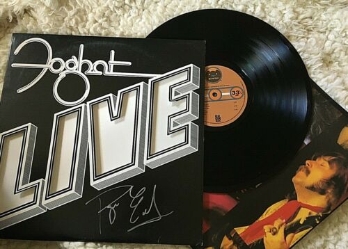 LP FOGHAT VINYLE live LP AUTOGRAPHE 2015 réédition de '77 LP Die Cut FOOL FOR THE CITY - Photo 1/12