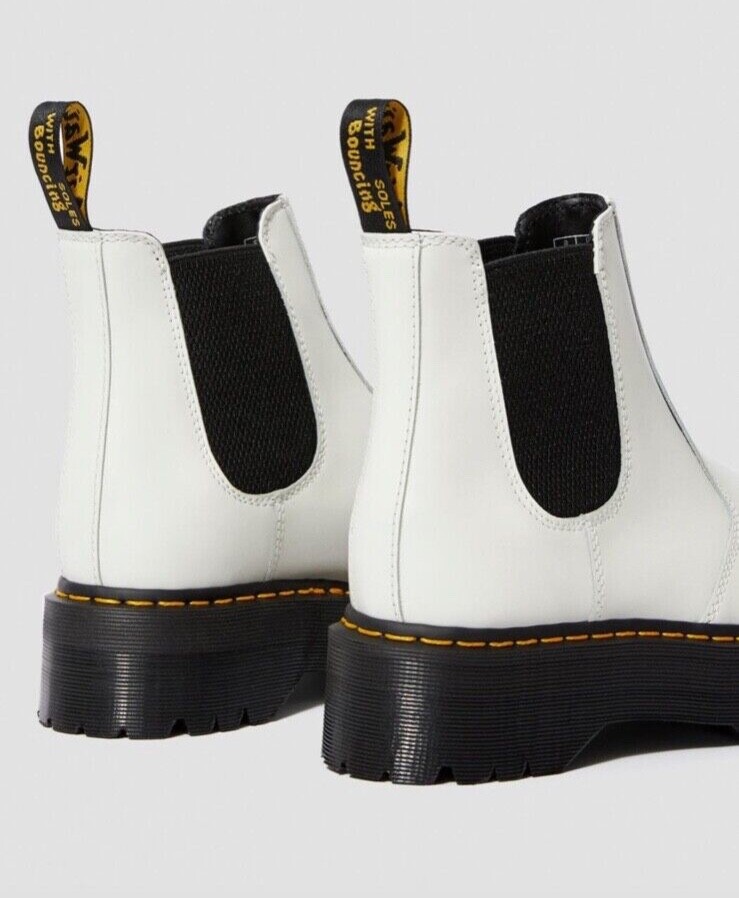 DR.MARTENS Platform Chelsea Boot White - NEW | eBay