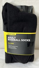 New Easton Adult Baseball Socks Black Fitted Heel Pocket Wicking Size 9-12 G1