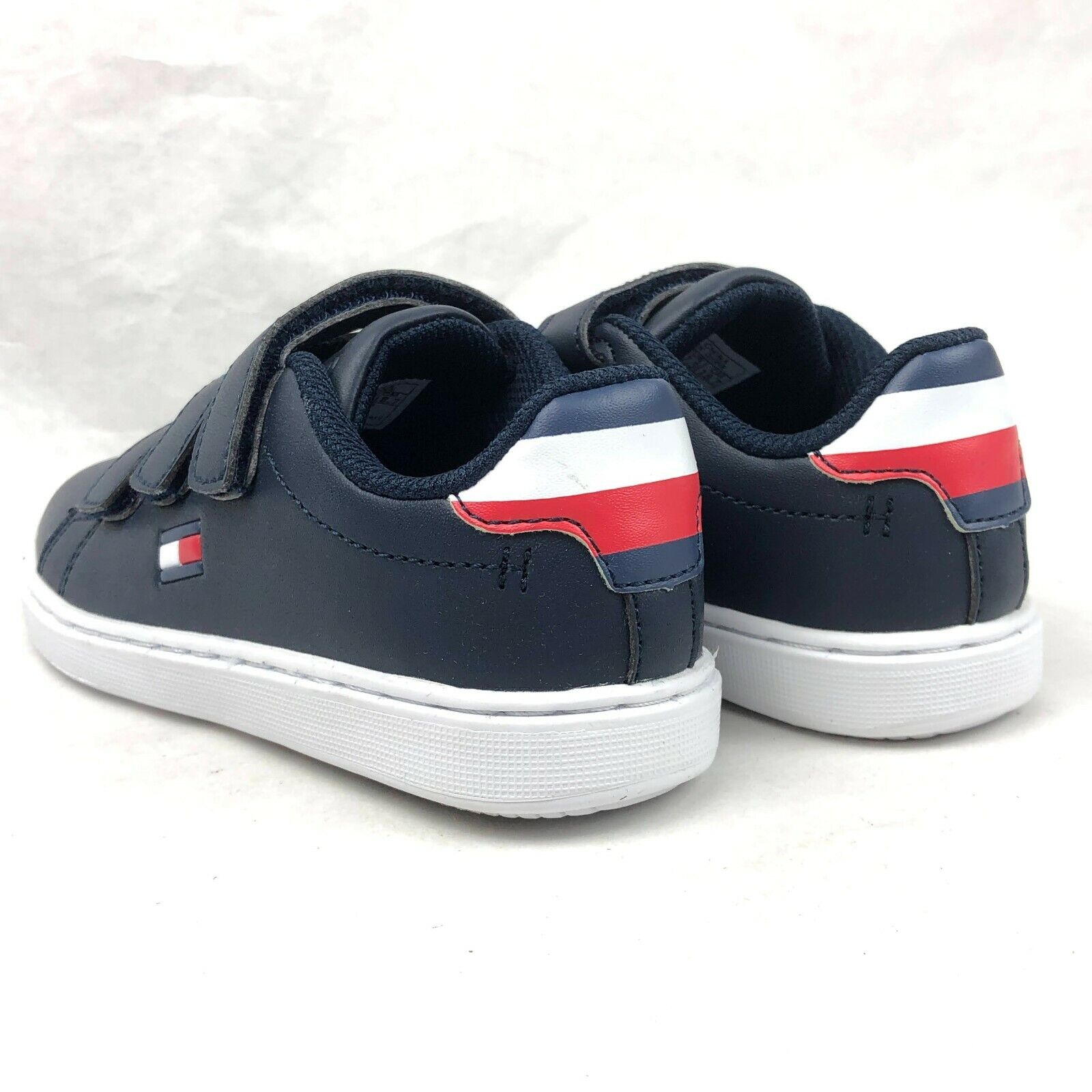 Tommy Hilfiger Toddler Kid's Iconic Court Alt Shoes TH100020T Hook and Loop  Navy