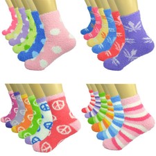  3-10 Pairs For Women Soft Winter Warm Cozy Fuzzy Home Slipper Socks Size 9-11