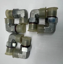 QTY 6 Parker Hydraulic 90 Degree Elbow Fitting 2" Length