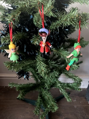 Disney Peter Pan Hanging Christmas Tree Decoration Tinker Bell Captain Hook