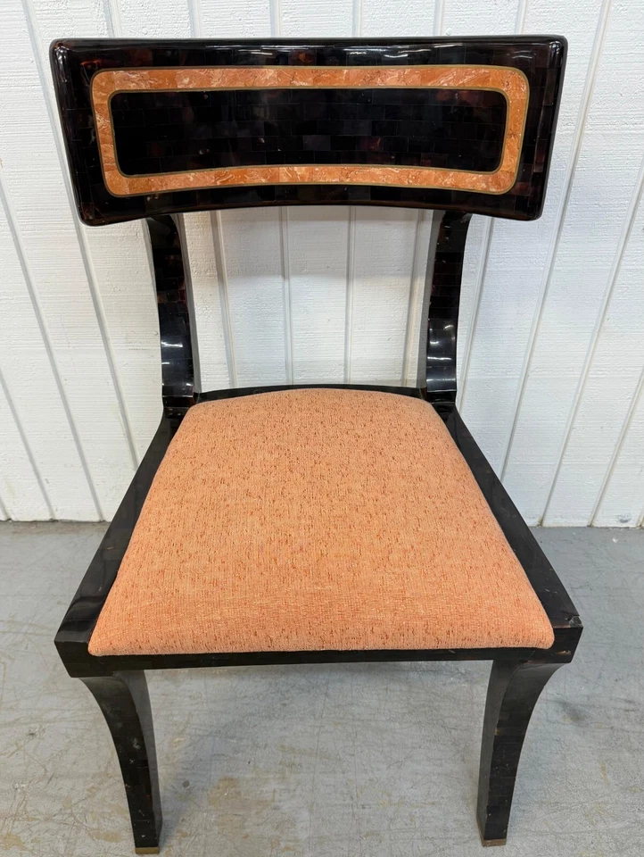 Sillas de comedor vintage con teselado Horn Klismos - Juego de 6 Foto 4 de 4