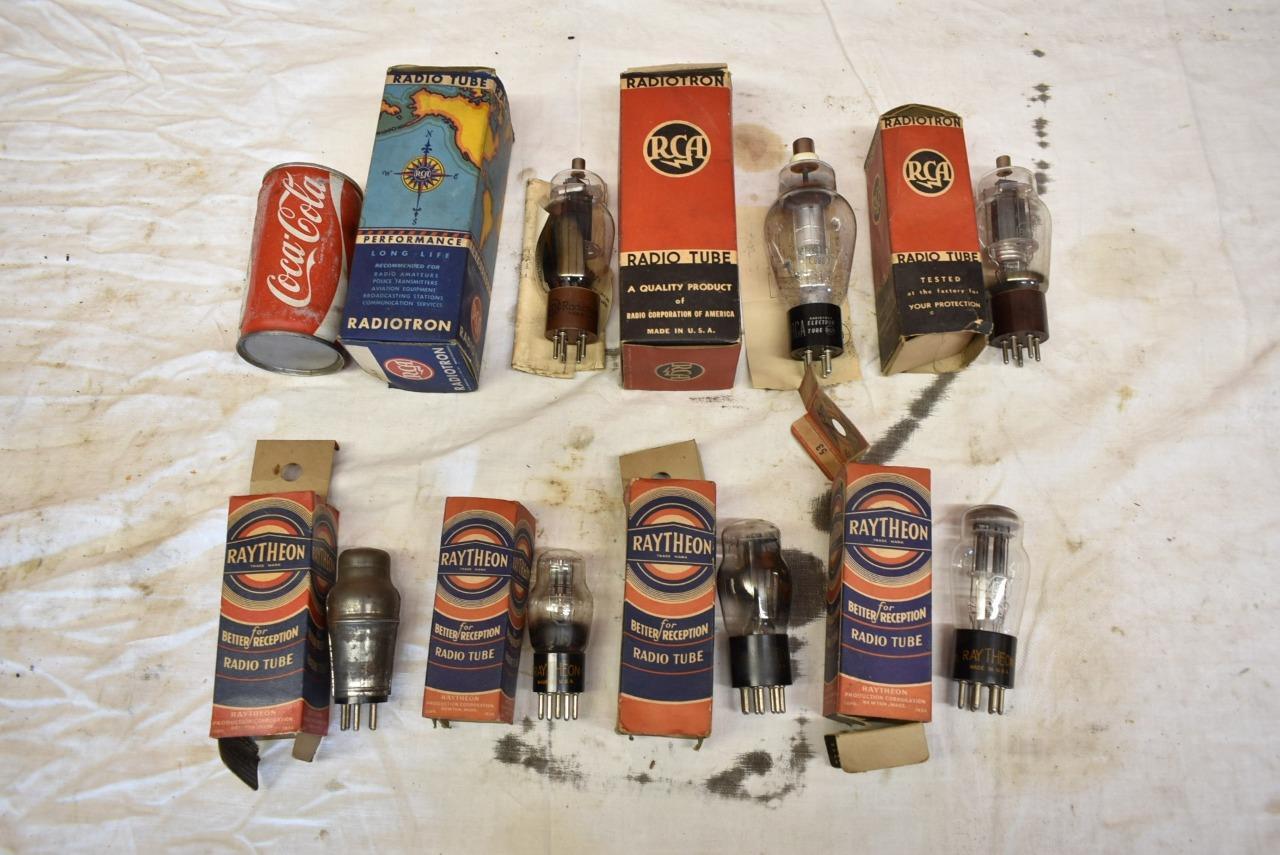 Lot of Vintage NOS Radio Tubes RCA 807 Raytheon 6A6 56S 53 27 666A 866