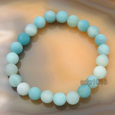 8mm Handmade Natural Gemstone Round Beads Stretchy Bracelets 7.5 inches