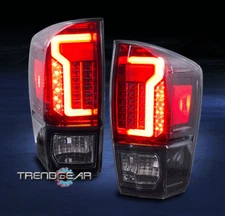 For 2016-2022 Toyota Tacoma Pickup LED Tube Tail Brake Light Rear Lamp Black L+R