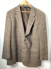 Brooks Brothers Blazer Men's 46R Brown 100 Camel Hair Plaid Sport Coat Jacket