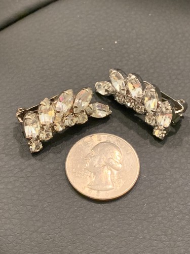 Vintage Mid Century Strass Ohrclips - Bild 2 von 7
