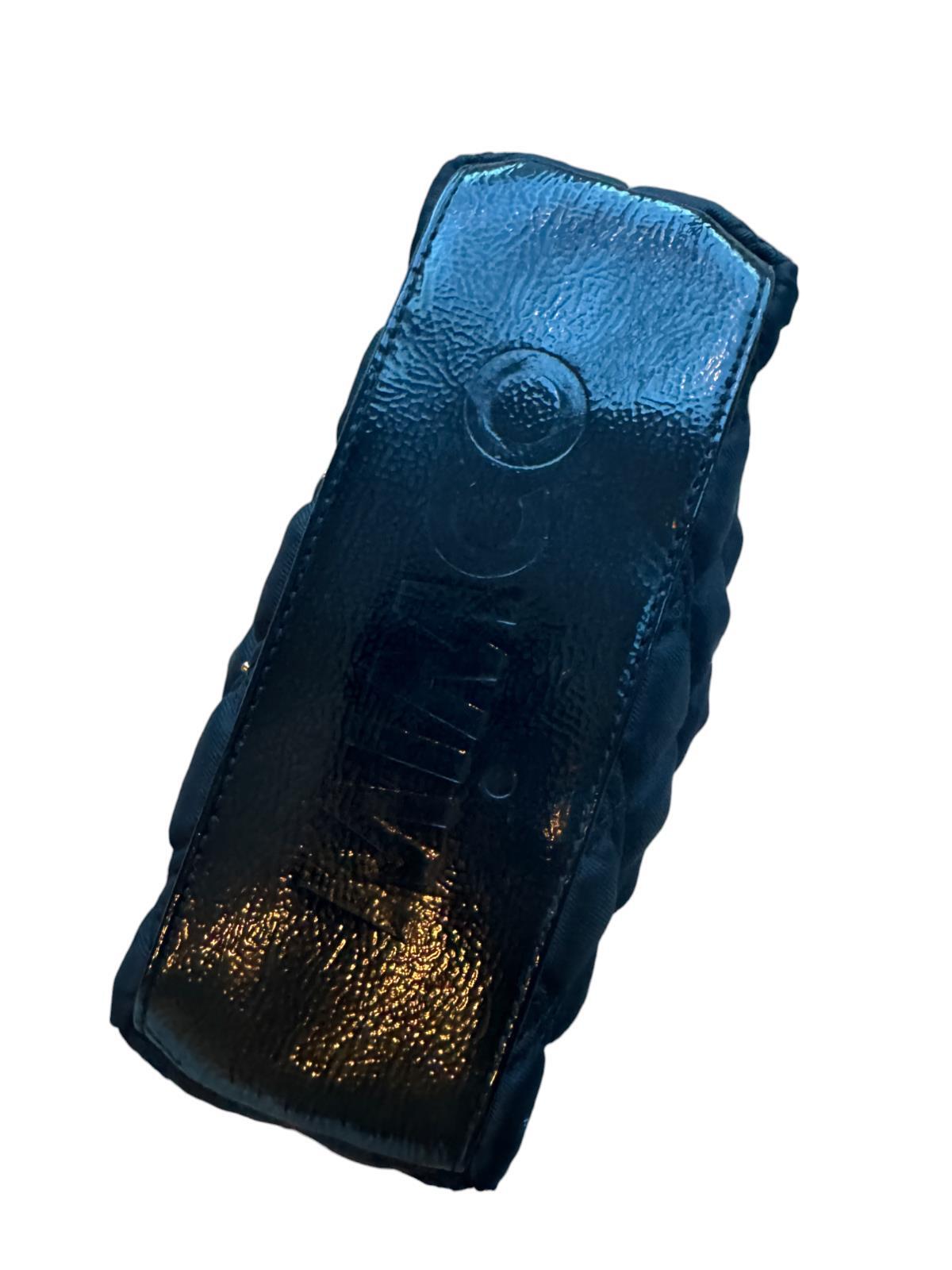 MIMCO Cosmetic / Makeup bag Black/Rose Gold, Patent Leather, Quilted