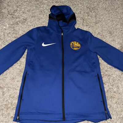 Golden State Warriors Nike Dri-Fit Zip Jacket NBA On Court Warm Up Sz L