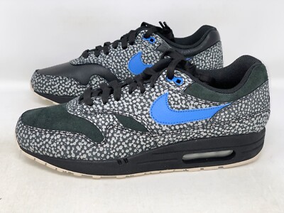 Size 10.5 - Nike Air Max 1 Black/Clear Jade/Medium Gray  display picture 3