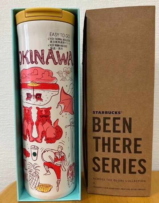 Japan OKINAWA Starbucks Stainless Tumbler Bottle 16oz Been There