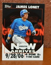 TOPPS GENERATION NOW ARRIVES JAMES LONEY BASEBALL CARD PACK TO PENNY SLEEVE