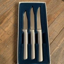 Rada Cutlery S01 3pc Paring Knife Silver H Box Set Kitchen USA Vintage Not Used