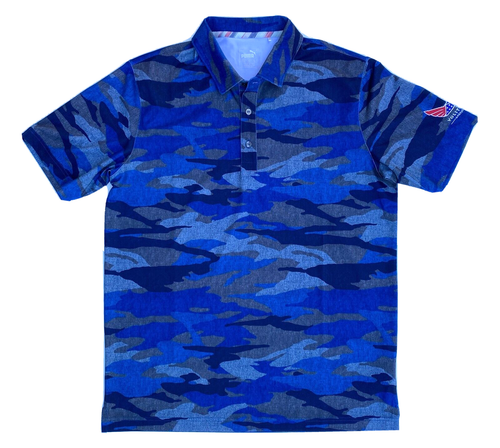 puma blue camo golf shirt