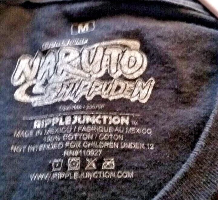 Camiseta Naruto Shippuden Estampada Manga Corta Algodón Cuello Redondo Niños Mediana Foto 3 de 4